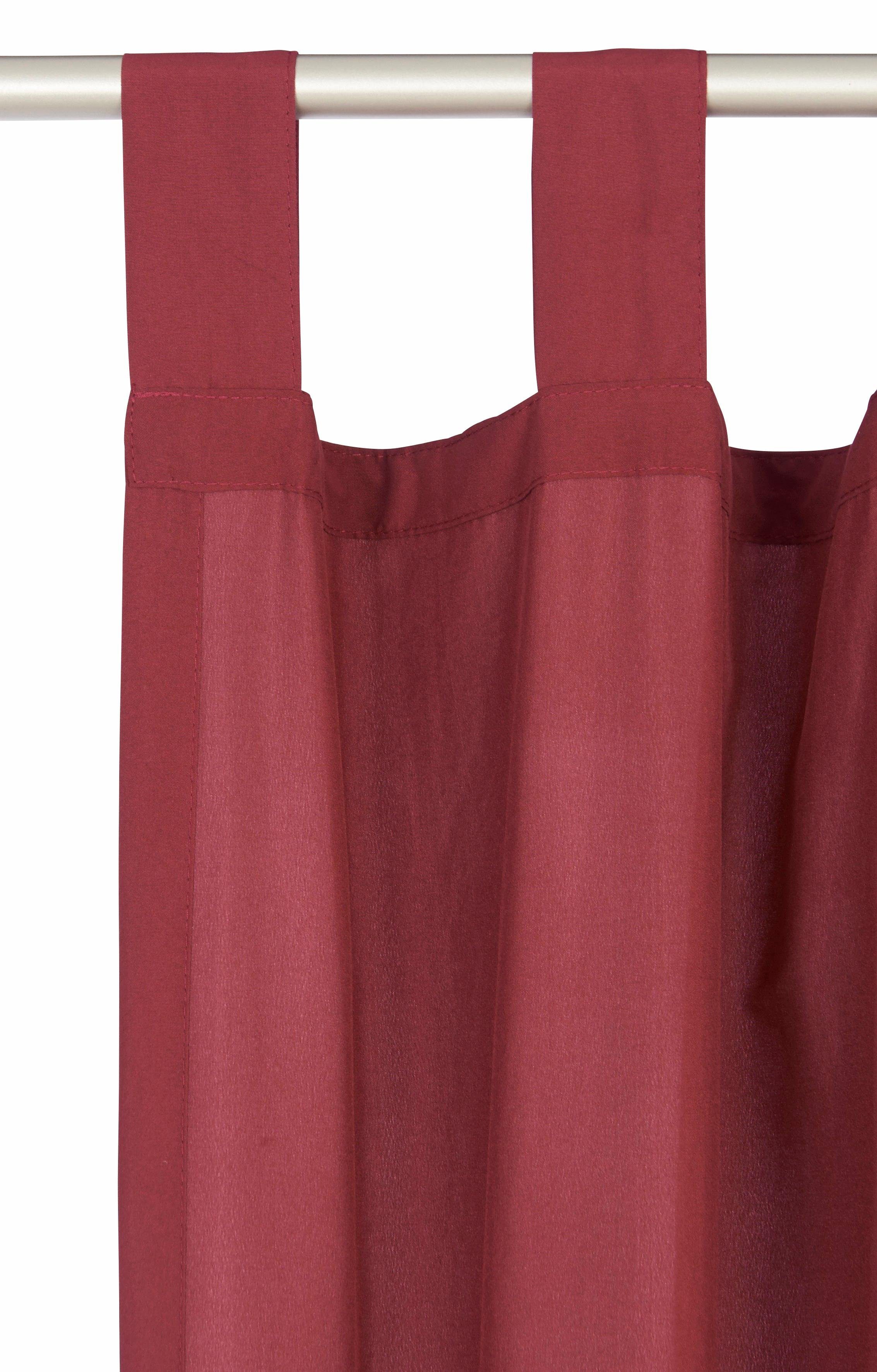OTTO home Vorhang Parry (2 St), Schlaufen, blickdicht, Polyester, 2-er Set, blickdicht, monochrom, basic