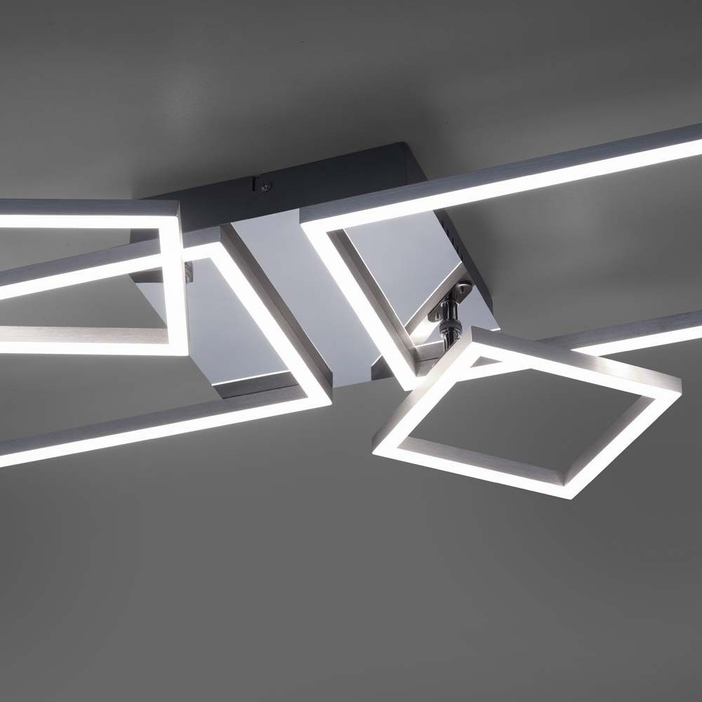 JUST LIGHT LED Deckenleuchte, LED-Leuchtmittel fest verbaut, Warmweiß, Deckenleuchte Designleuchte Deckenlampe LED Quadrate schwenkbar