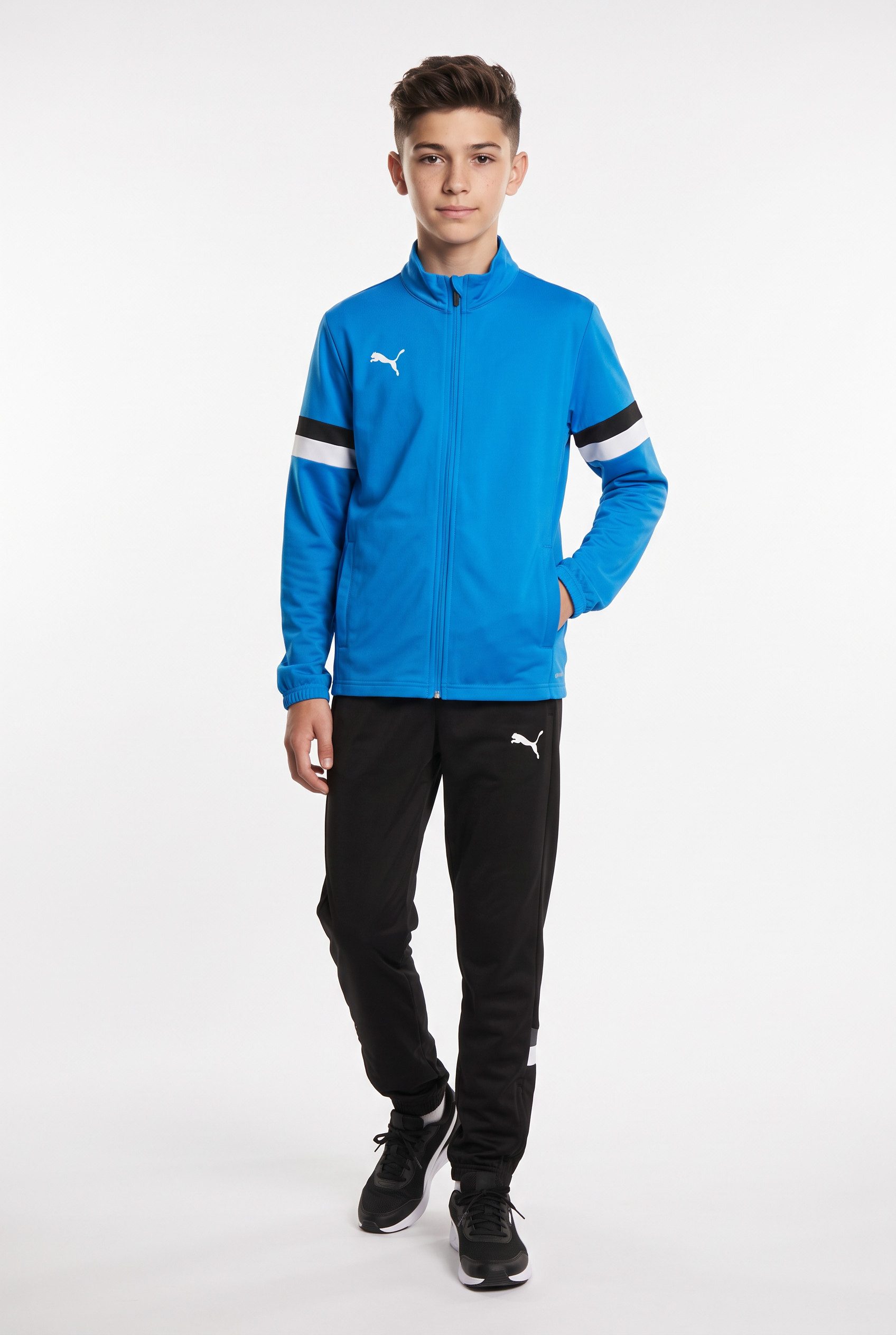 PUMA Trainingsanzug TEAMRISE TRACKSUIT JR (2-tlg), zweiteiliges Set, regular fit, für Jugendliche