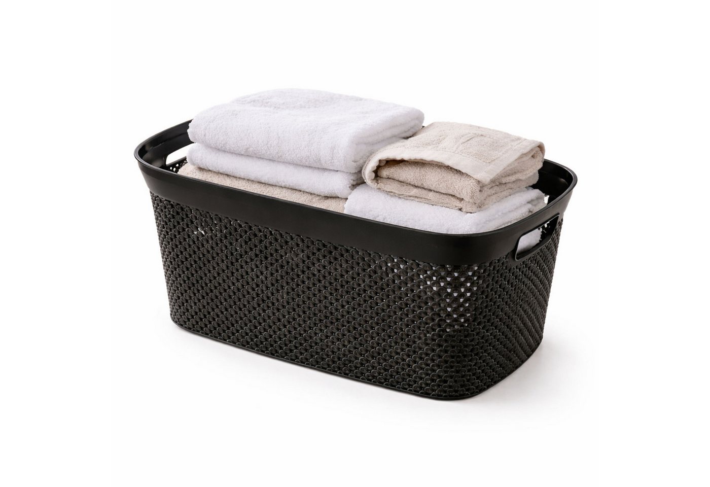 Mojawo Wäschewanne Wäschekorb Wäschebehälter Wäschesammler 35 Liter B58xL40XH30cm