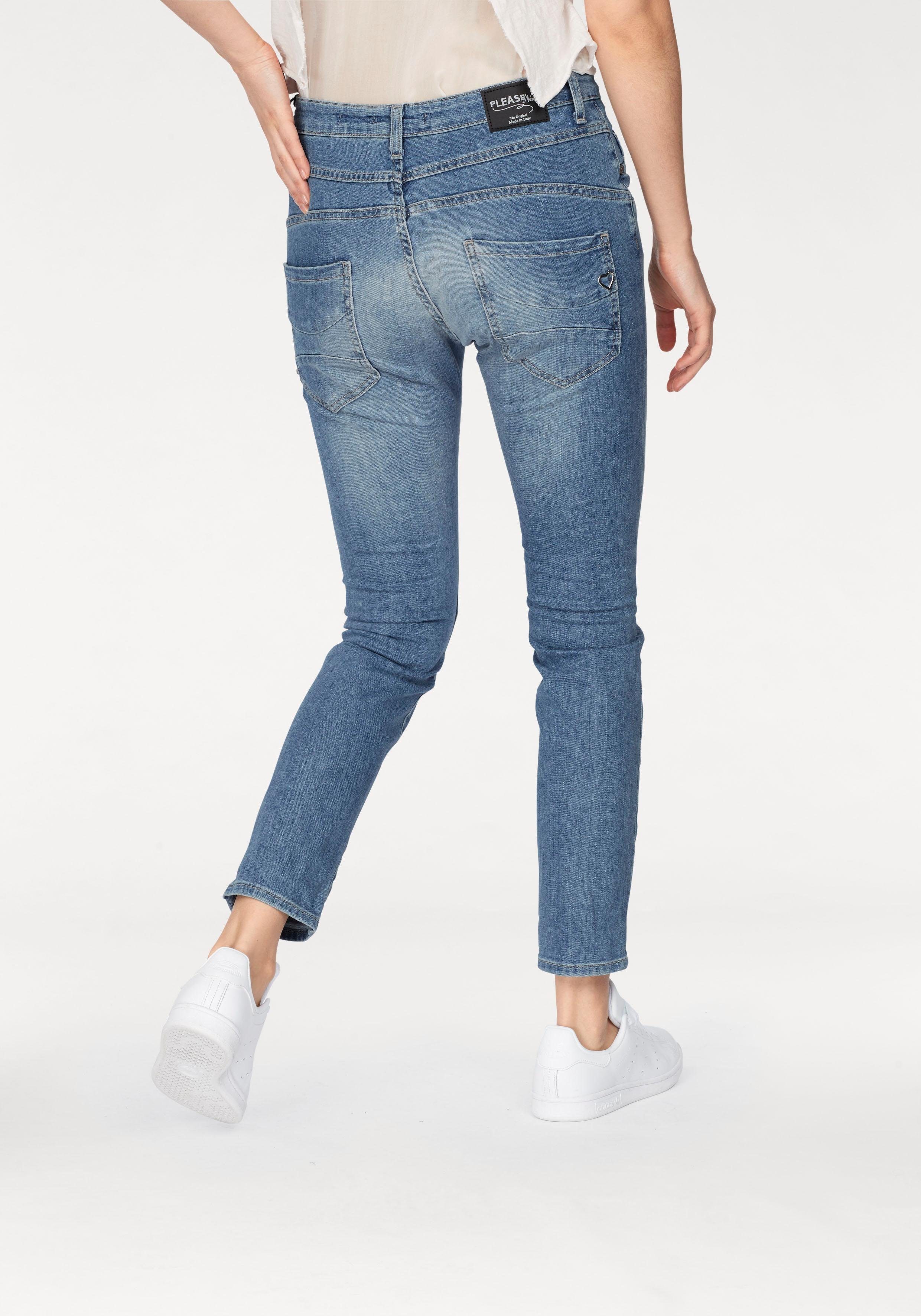 Please Jeans BoyfriendJeans »P78A«, mit HerzLogo aus Metal online