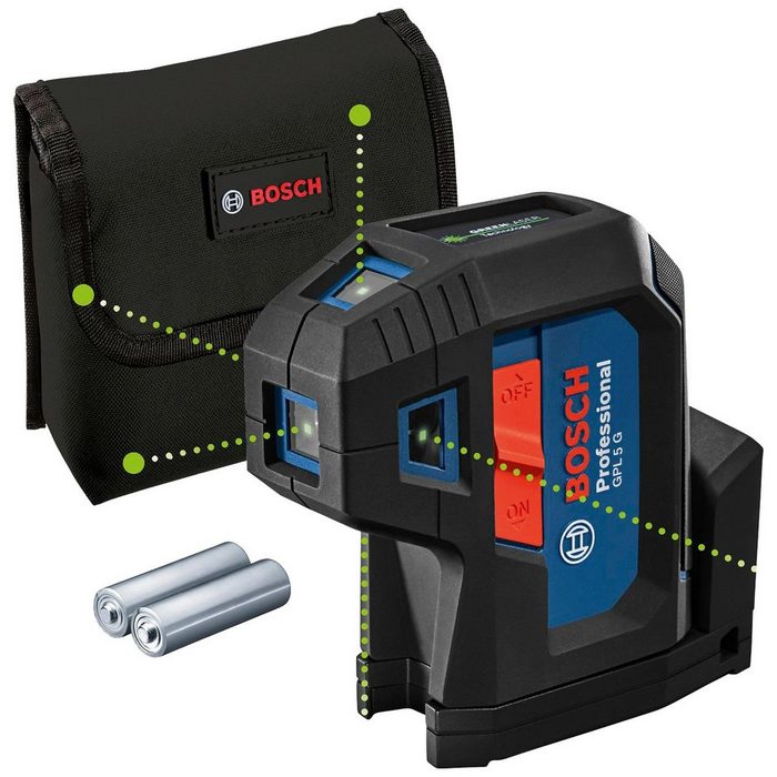 Bosch Professional Punktlaser GPL 5 G Professional mit Tasche und Batterien