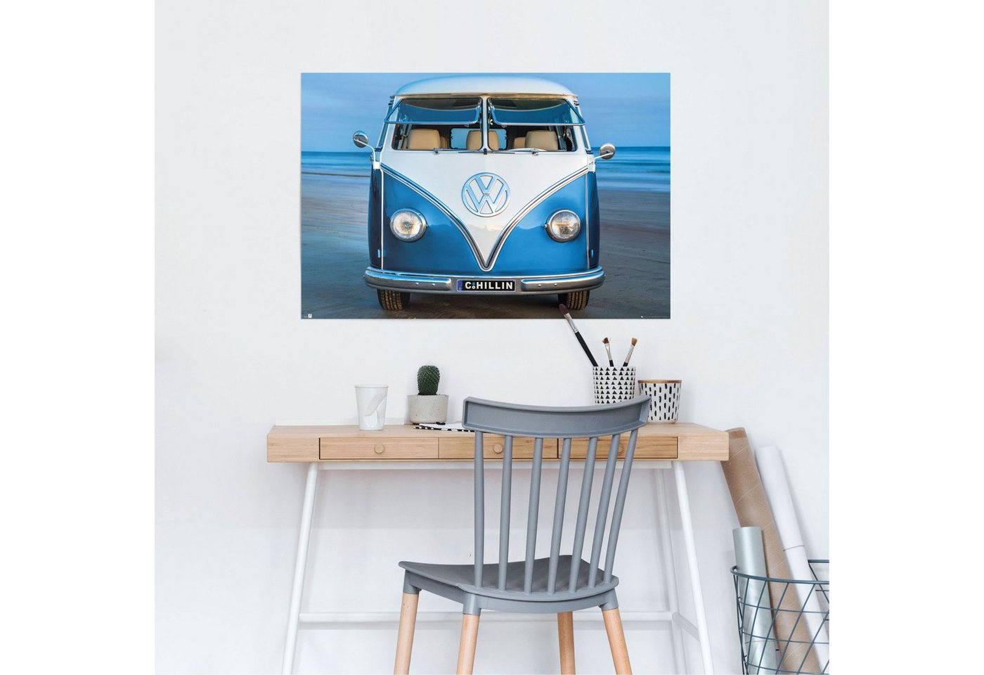 Reinders! Poster »Volkswagen Bulli blau Brendan Ray«, (1 Stück)-HomeTrends