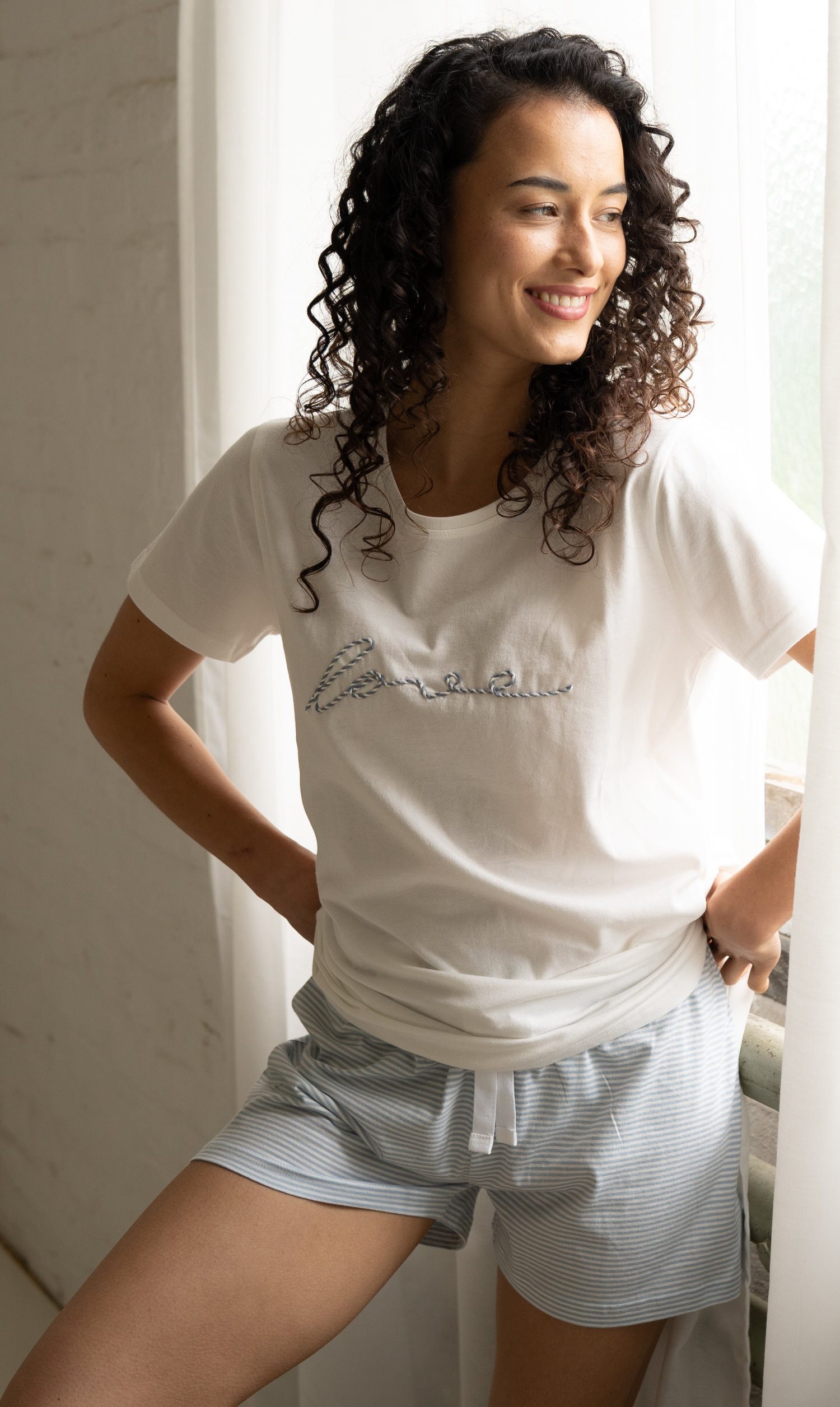 By Louise Pyjamashorts Damen Schlafanzugshorts (1-tlg) Baumwolle günstig online kaufen