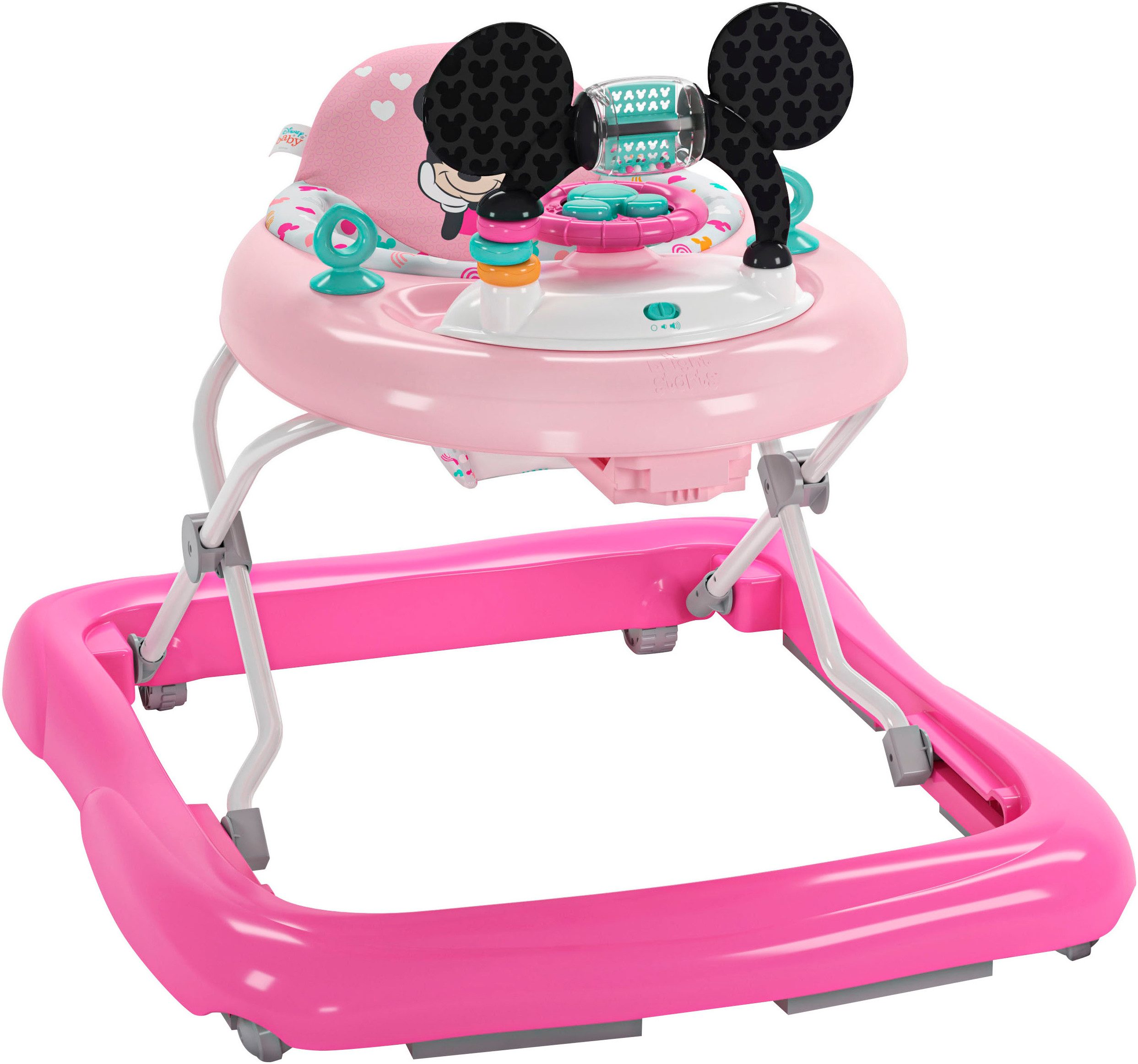 Bright Starts Lauflernhilfe MINNIE MOUSE Tiny Trek™ Walker, Forever Besties™, 2-in-1 Walker, mit Licht und Sound