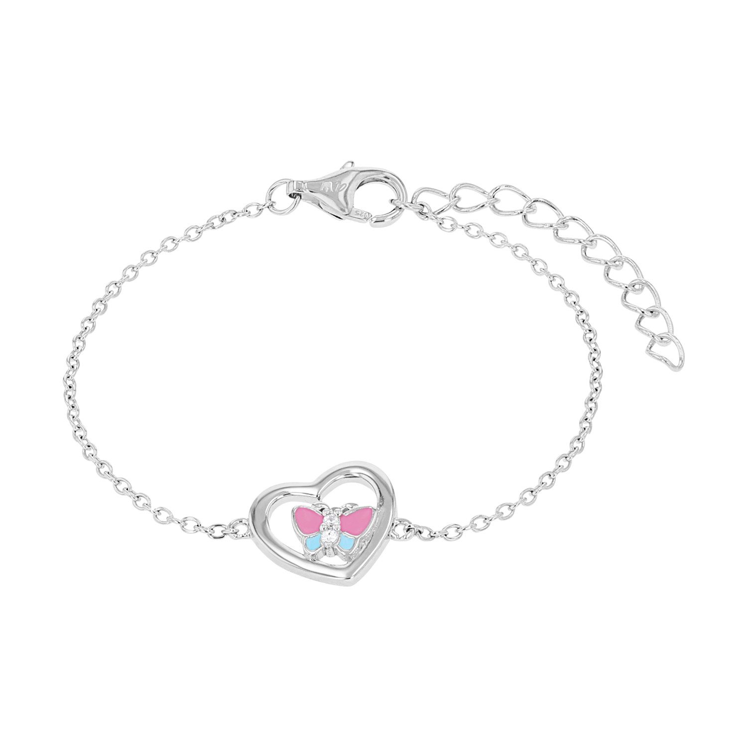 Prinzessin Lillifee Armband Herz/Schmetterling-Optik, 2039757, mit Zirkonia (synth)