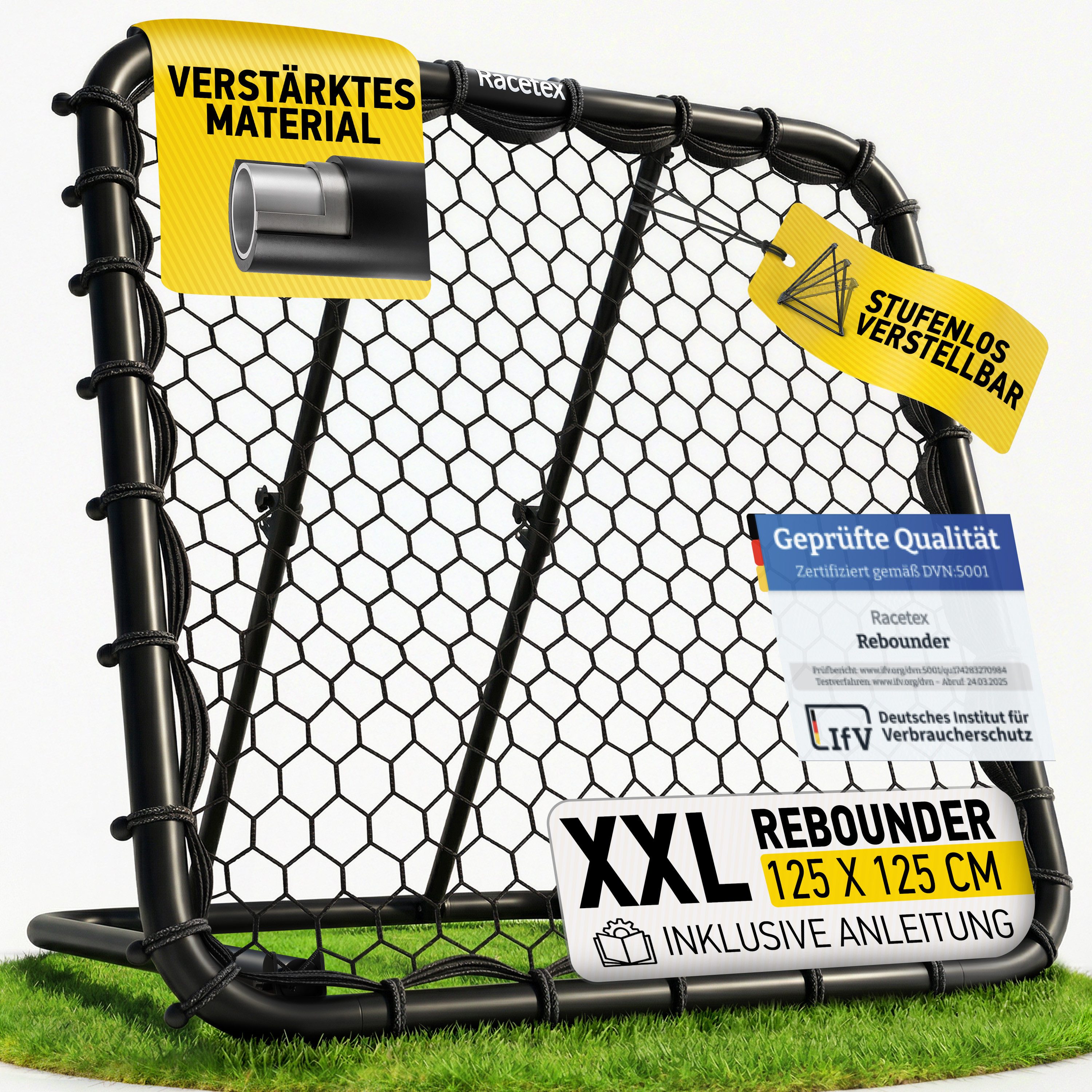 Racetex Rebounder Racetex Rebounder 125cm x 125cm [XXL], ⚽ UNSERE EMPFEHLUNG ⚽
