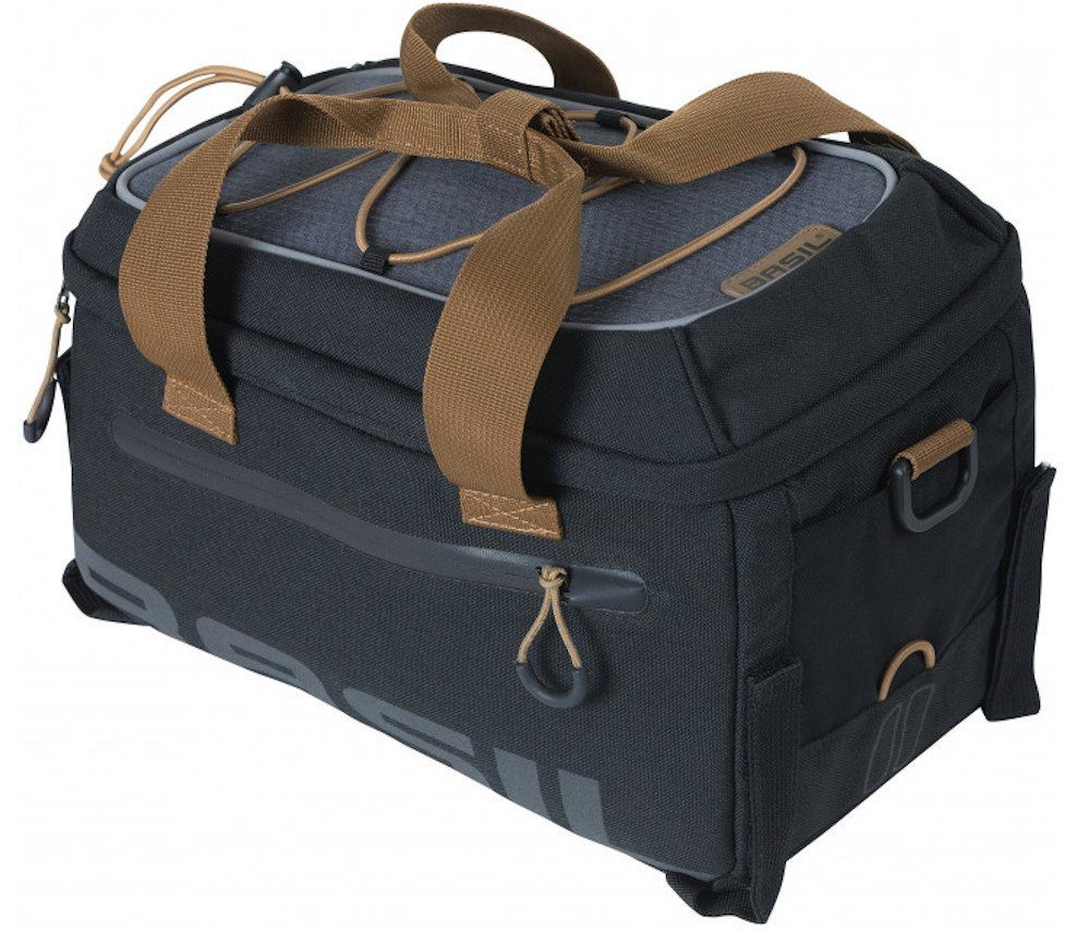 Basil Fahrradtasche Miles Trunkbag schwarz-braun Gepäckträgertasche