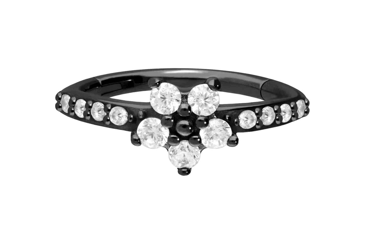 PIERCINGLINE Piercing-Set Chirurgenstahl Segmentring Clicker EINGEFASSTE günstig online kaufen