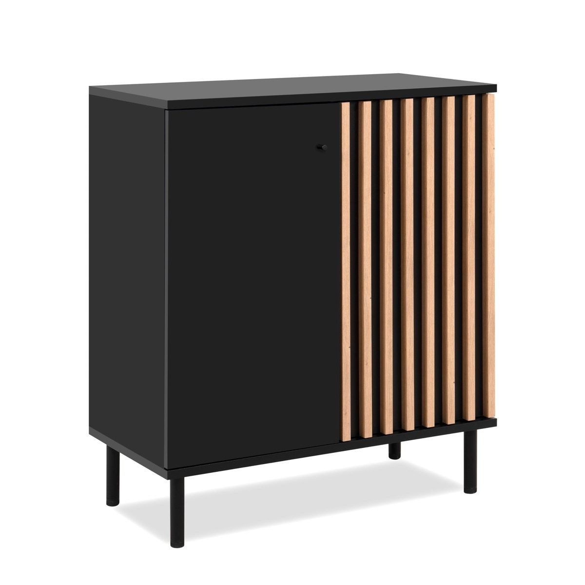 Liadomo Sideboard Fonza, Dekor, Lamellenoptik, mit zwei Türen, Eiche Artisan