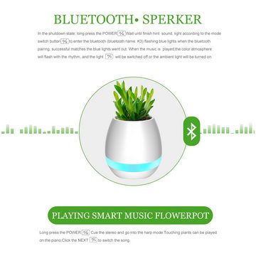 NASUM Anzuchttopf TOKQI Smart Flower Pot – Innovatives Pflanzengefäß mit Lautsprecher, Bluetooth, energiesparend