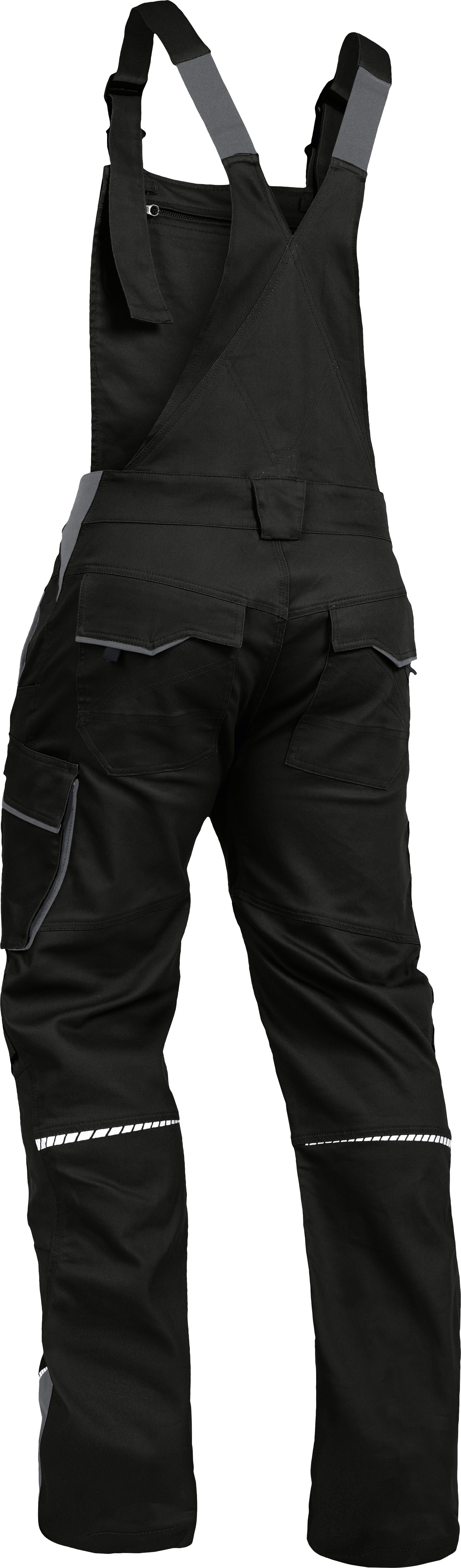 Leibwächter Arbeitslatzhose Herren Flex-Line Latzhose (Arbeitshose mit Keil im Schritt) mit Reflektoren