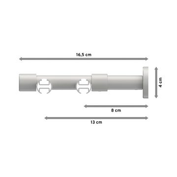 Gardinenstange Prestige Elanto, INTERDECO, Ø 20 mm, 2-läufig, Wandmontage, Weiß