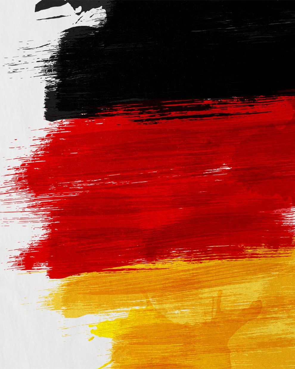 style3 Print-Shirt Kinder T-Shirt Flagge Germany Fahne Deutschland Fußball Sport weiß WM EM