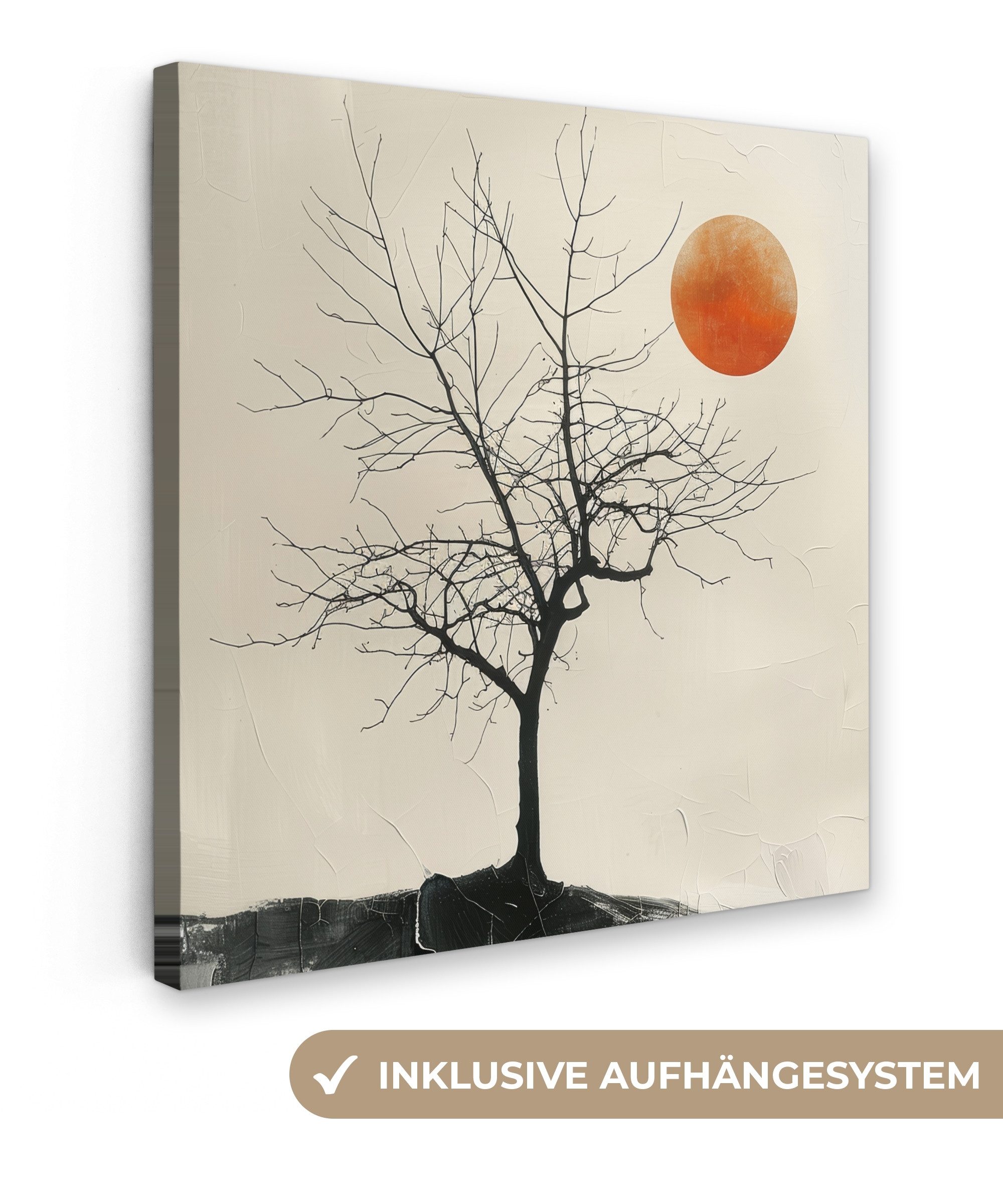 OneMillionCanvasses® Leinwandbild Baum - Sonne - Modern - Landschaft, Fotod günstig online kaufen