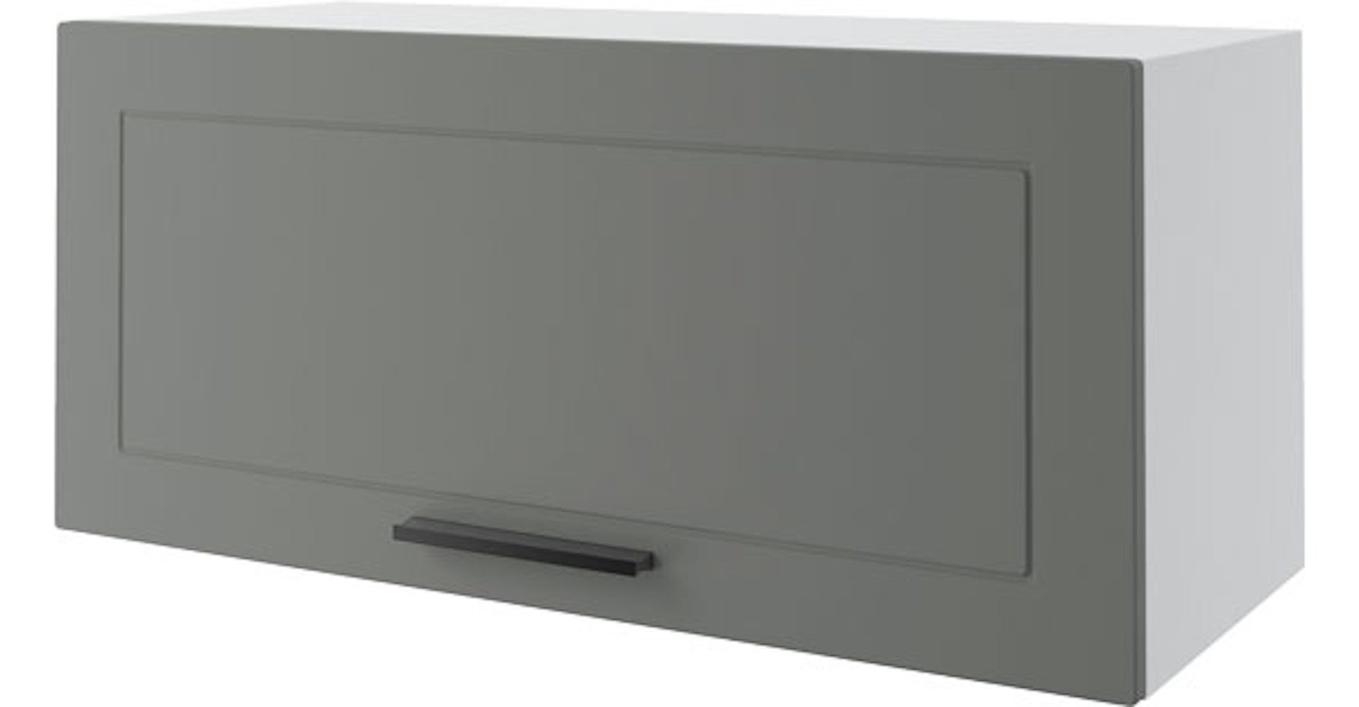 wählbar (Kvantum) 1 Front- matt Klapphängeschrank mit Klapptür Korpusfarbe dust und 80cm grey Kvantum Feldmann-Wohnen