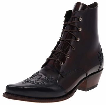 Sendra Boots 11699 Negro Fuxia Damen Westernstiefelette Schwarz Rot Stiefelette