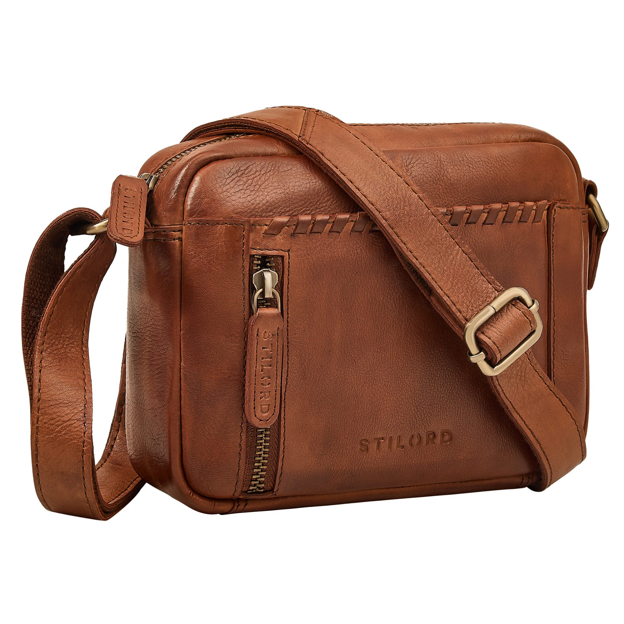 Handtasche "Marisa" Boho Umhängetasche Damen klein Leder Crossbody Bag