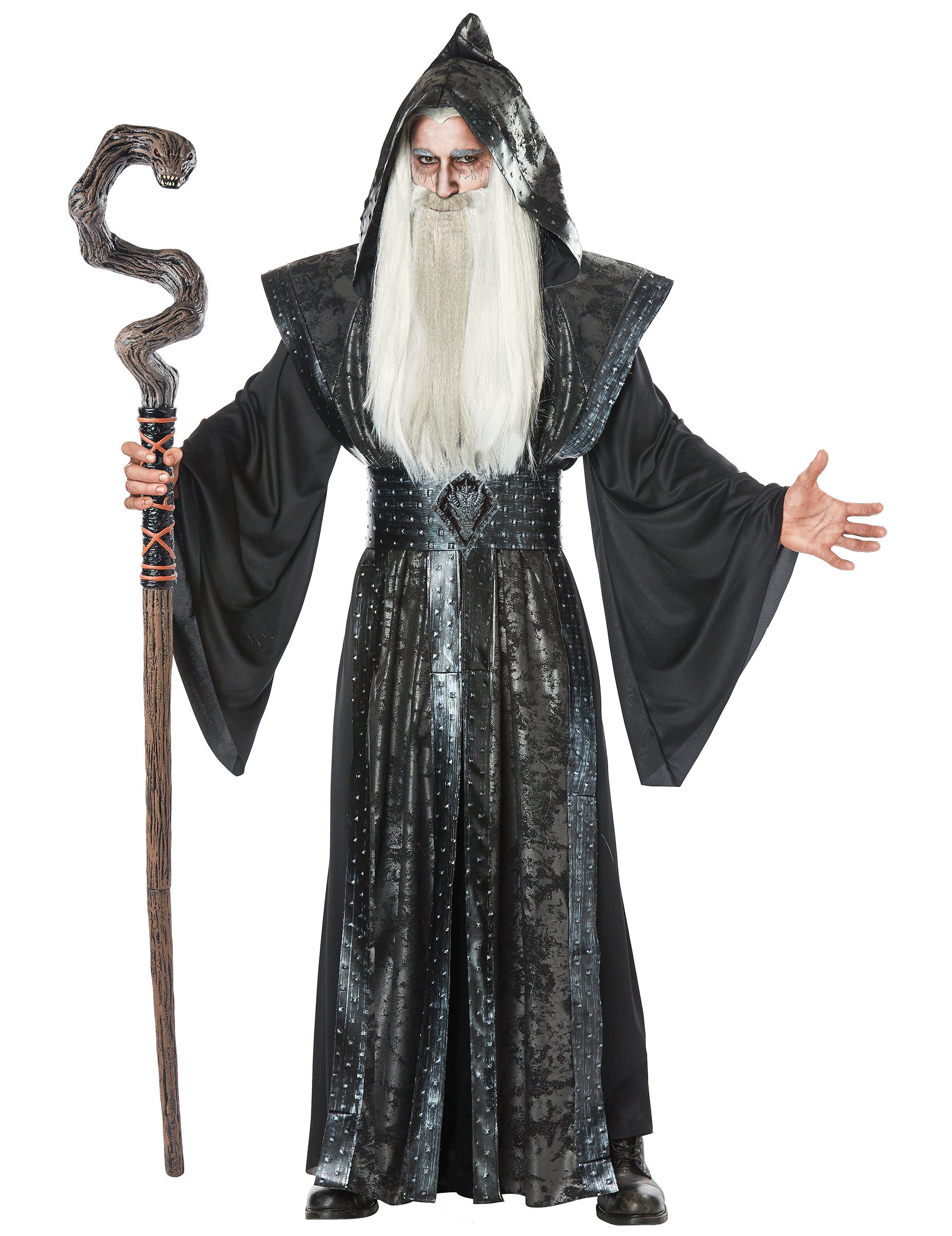 California Costumes Kostüm Zauberstab in Schlangen-Form Schlangen-Zepter grau 120cm