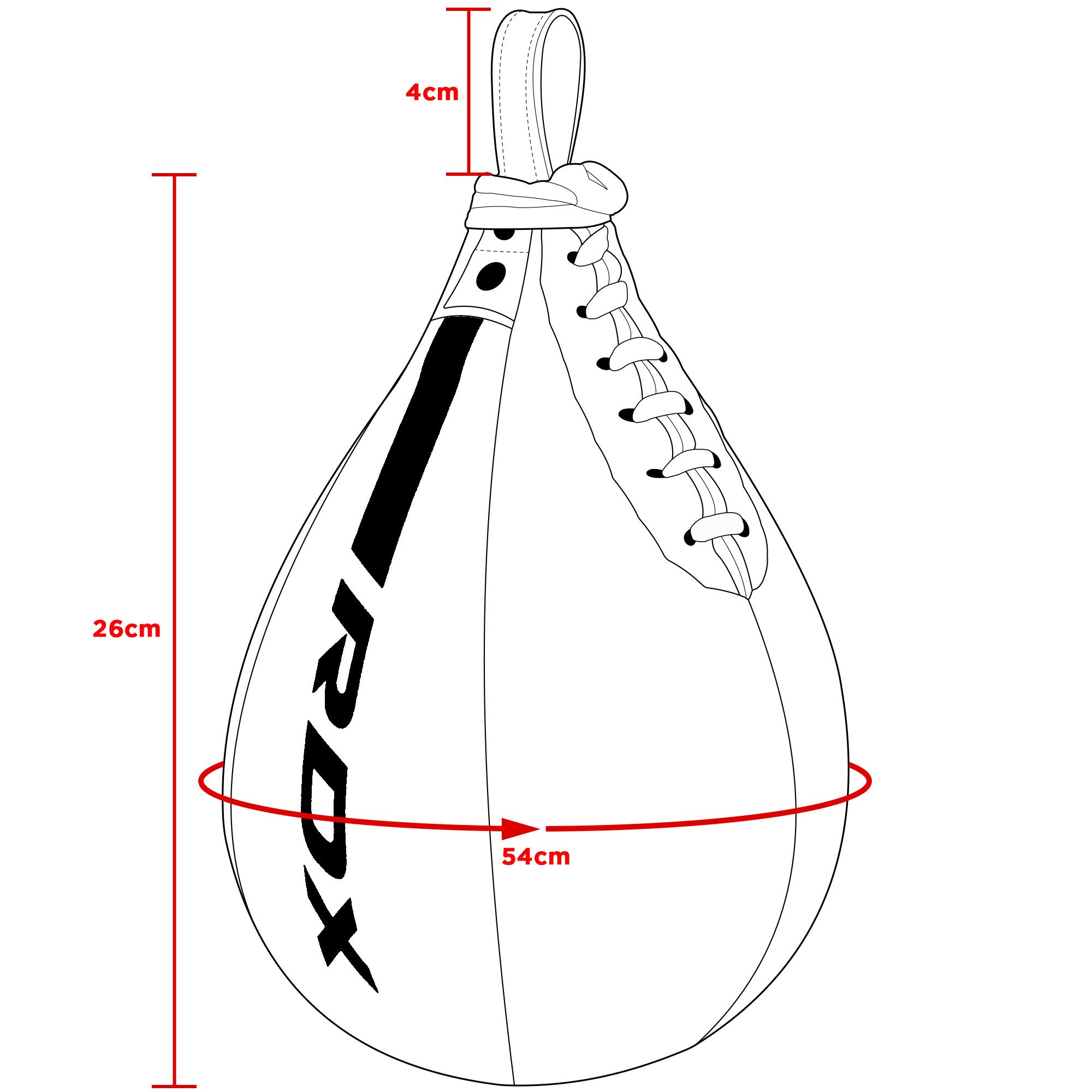 RDX Sports Punchingball RDX MayaHide Leder Boxen SpeedBall mit Halterung PunchingBall SpeedBag