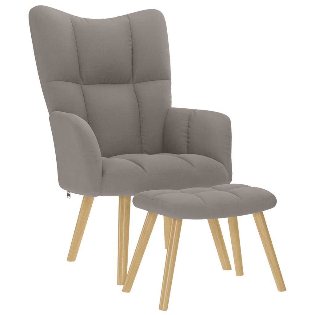 vidaXL Sessel Relaxsessel mit Hocker Taupe günstig online kaufen