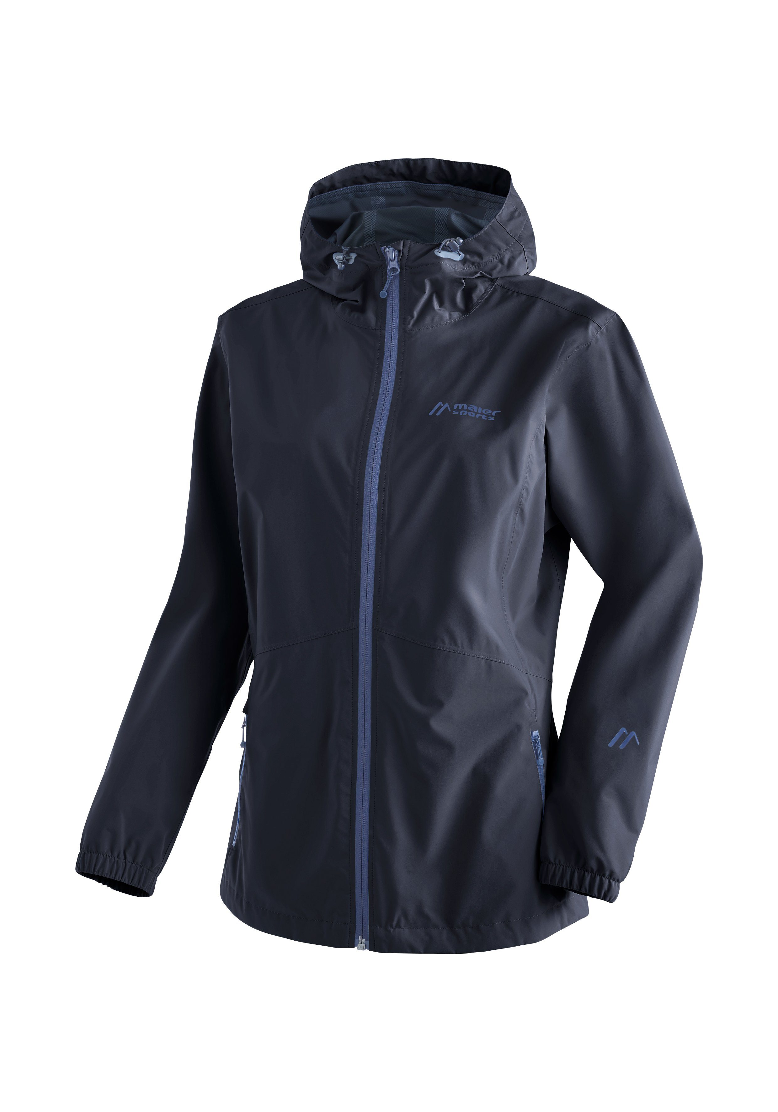 Maier Sports Funktionsjacke Tind Eco W Minimalistische 2,5-Lagen-Jacke für Wanderungen und Touren dunkelblau