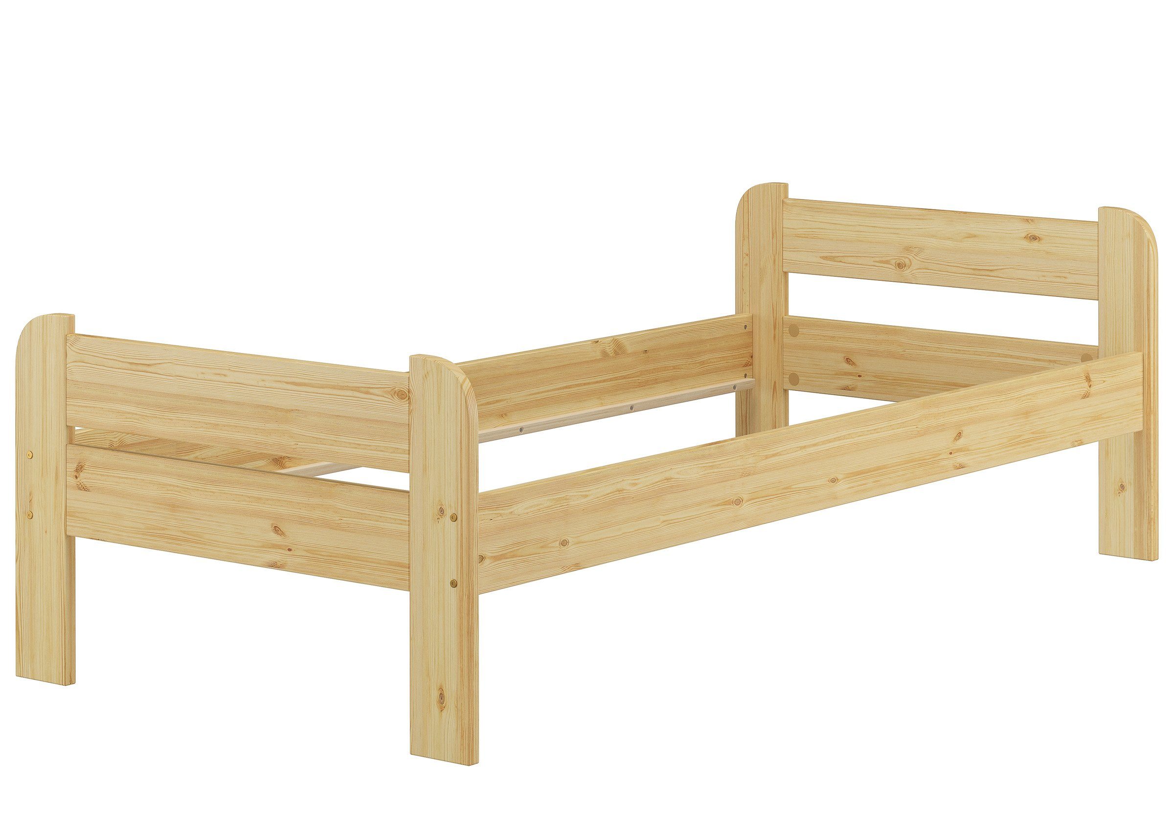 ERST-HOLZ Bett Bettgestell Kiefer Massivholz 90 x 200 mit Kopf- und Fußteil günstig online kaufen