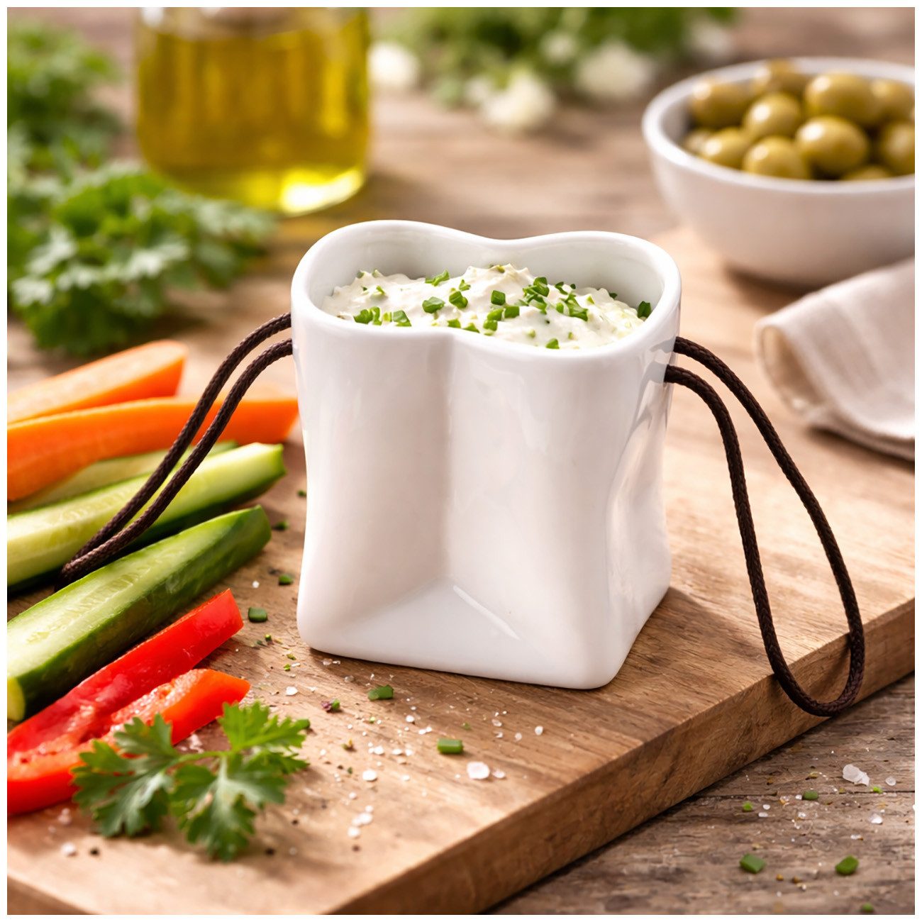 Neuetischkultur Servierschale Keramik Servierschale Tasche Design dekorative Dipschale, Keramik, (Stück, 1-tlg), Form einer Tasche