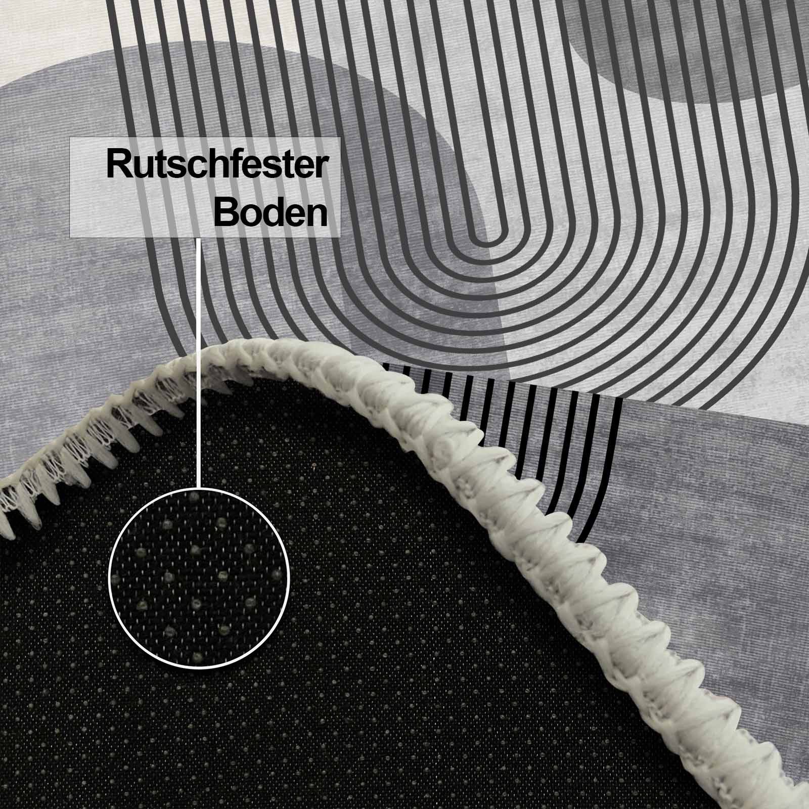 Bamyum Teppich Sare Teppich mit Chenille Druck, Waschbarer Antibakteriell Teppich, Einzelstück – Bild 4 von 5