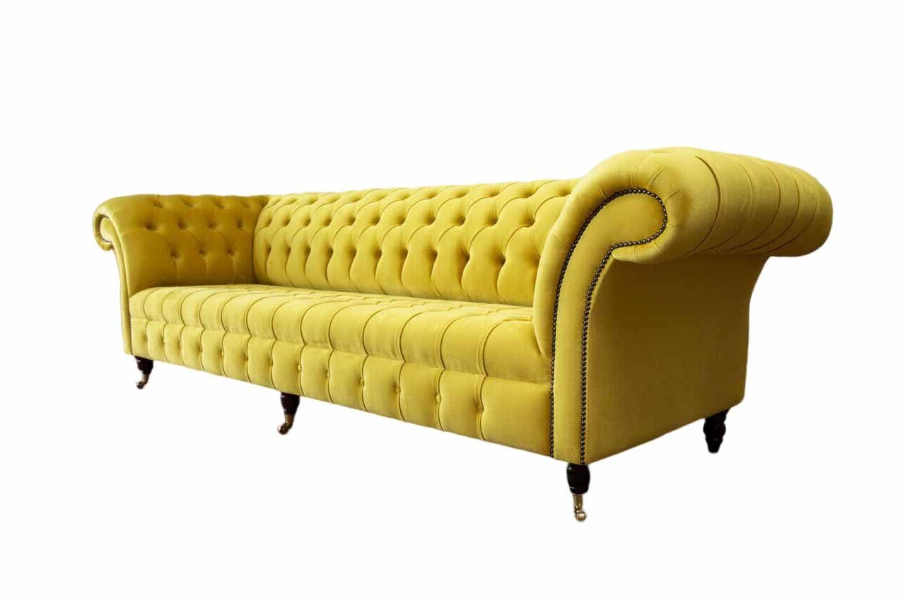 Sofas Wohnzimmer Sofa Design Sitzer Chesterfield-Sofa, Klassisch 4 Chesterfield JVmoebel