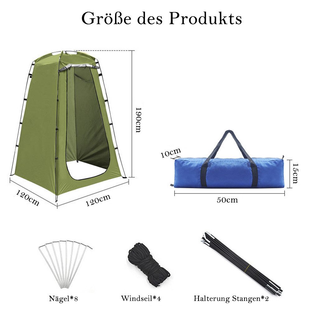 NUODWELL Faltzelt Camping Duschzelt, Tragbares Umkleidezelt günstig online kaufen