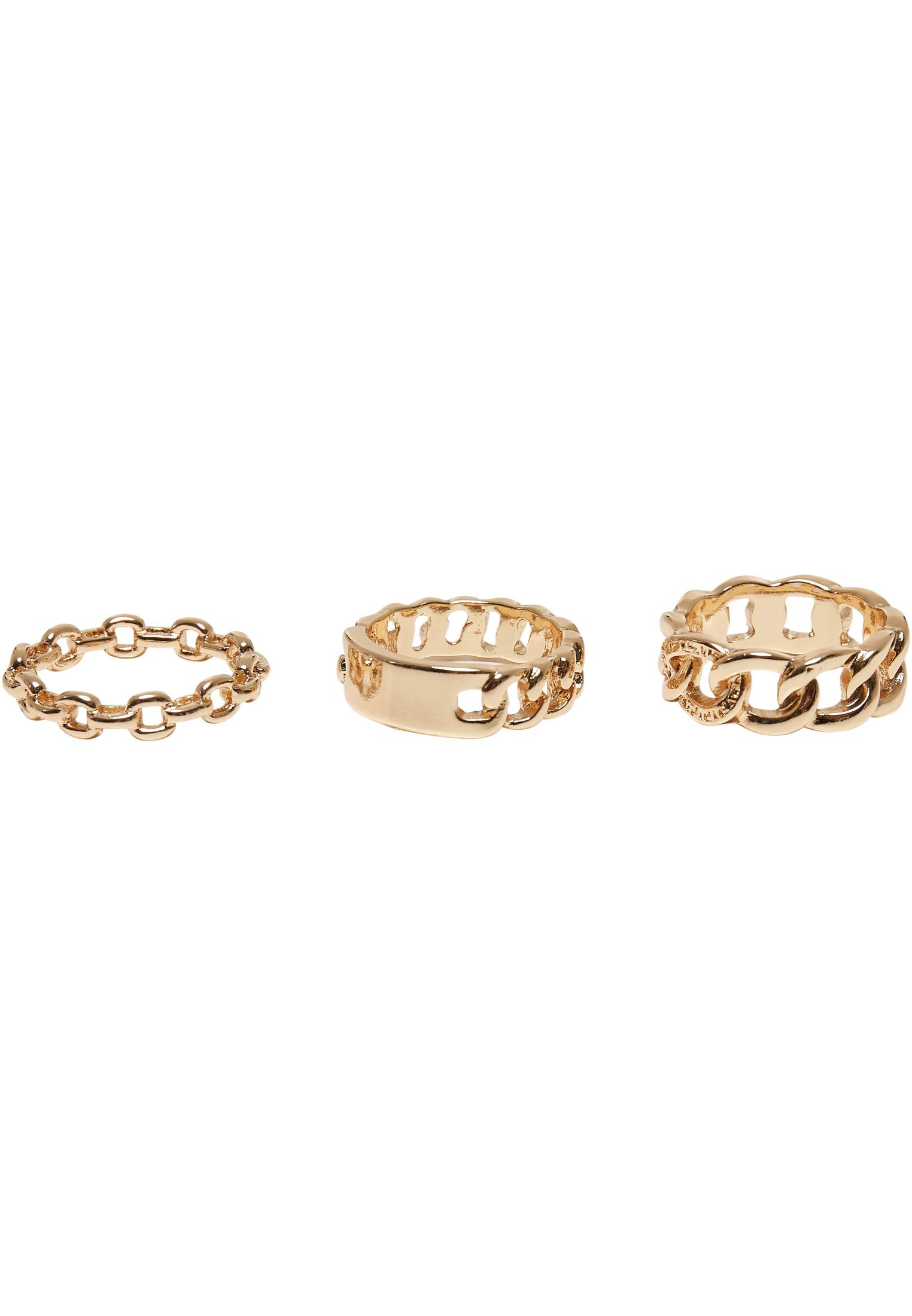 URBAN CLASSICS Schmuckset Accessoires 3-Pack (1-tlg) Chain Ring