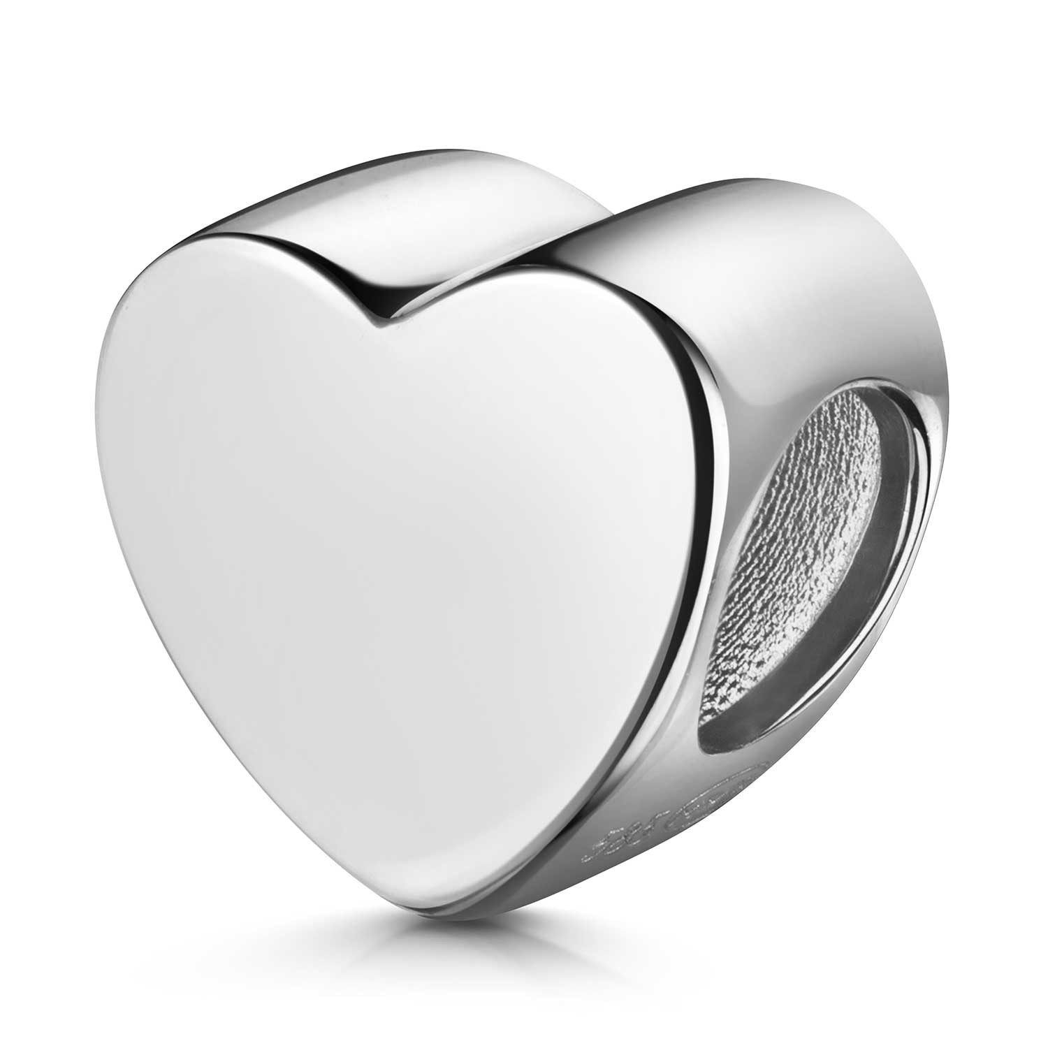 Materia Bead Herz Liebe Weißgold klassisch 814, 585 Weißgold