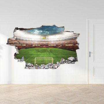 GRAVURZEILE Wandtattoo im Fußball Stadion Design - 3D Effekt - Wandsticker -