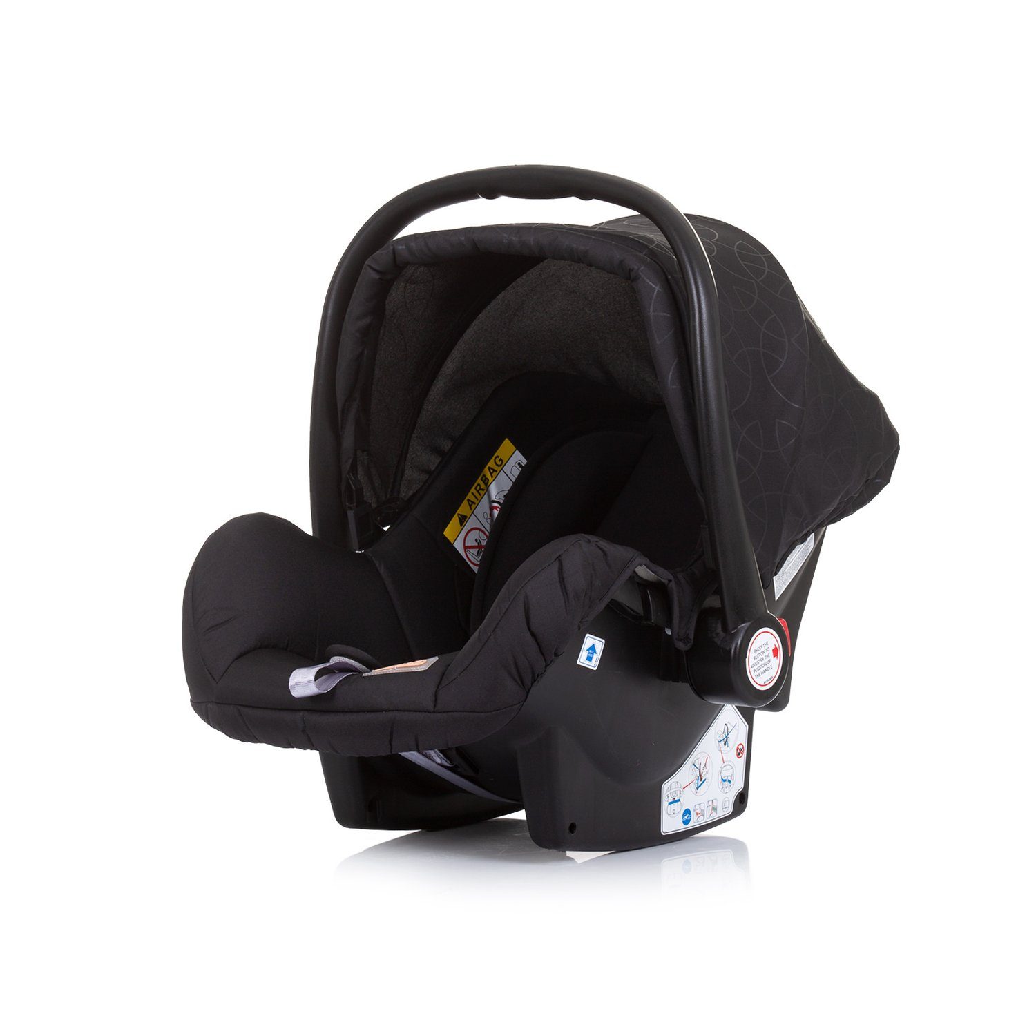 0+, schwarz Kindersitz, Chipolino Babyschale Adapter, -13 Babyschale Havana bis: 13 kg, (0 Gruppe Sonnendach kg) gemustert