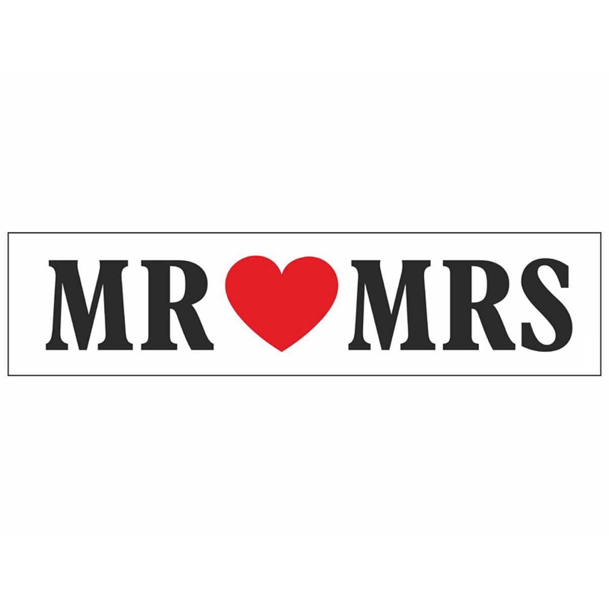 Hängedekoration Schild MR & MRS, 50 x 11,5cm