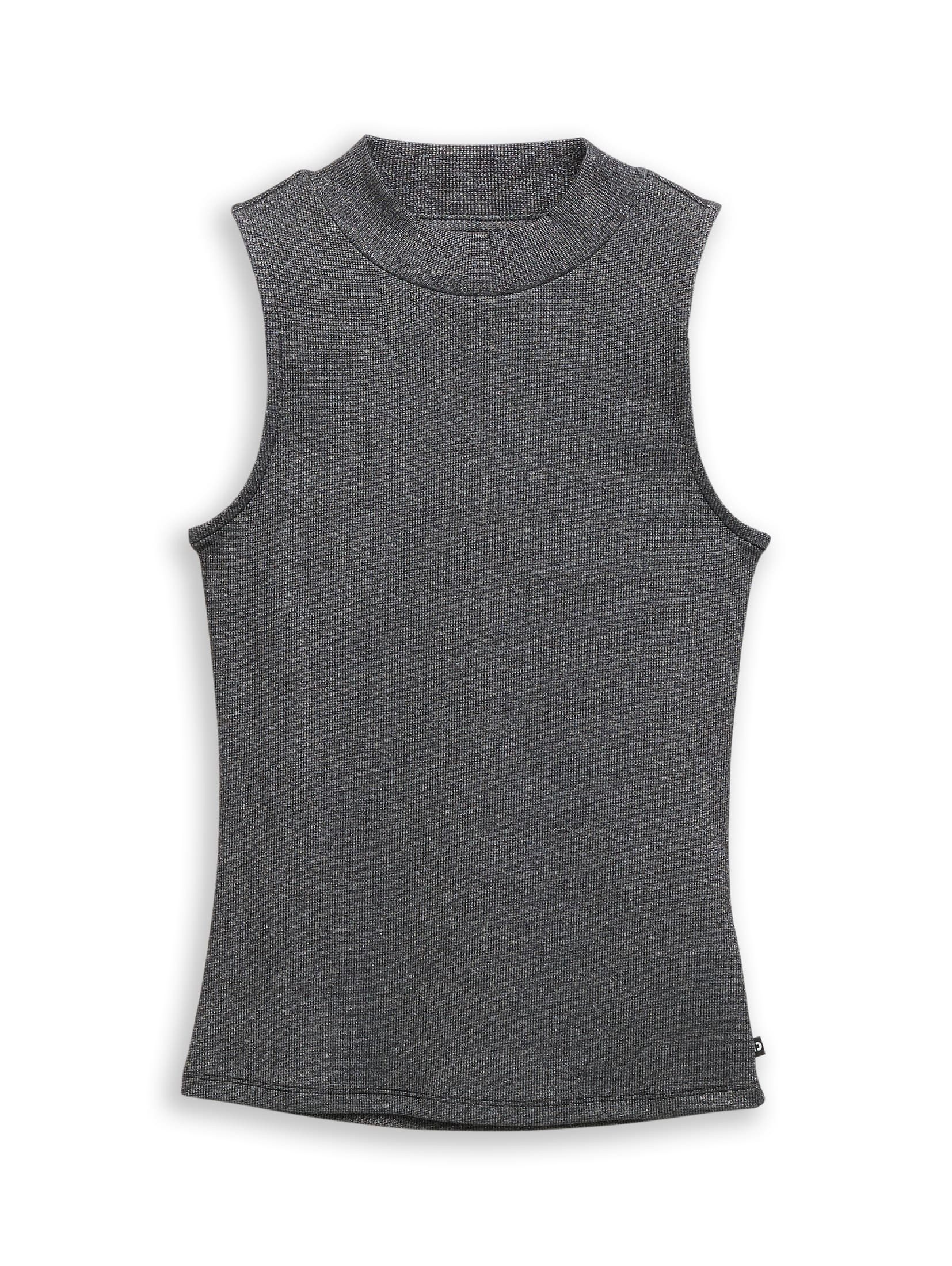 TOM TAILOR Denim Trägertop T-Shirt Slim Fit Top mit Glitzer-Effekt günstig online kaufen