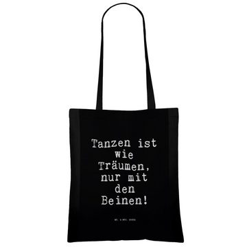 Mr. & Mrs. Panda Tragetasche Tanzen ist wie Träumen,... - Schwarz - Geschenk, schöner Spruch, Sprü (1-tlg)