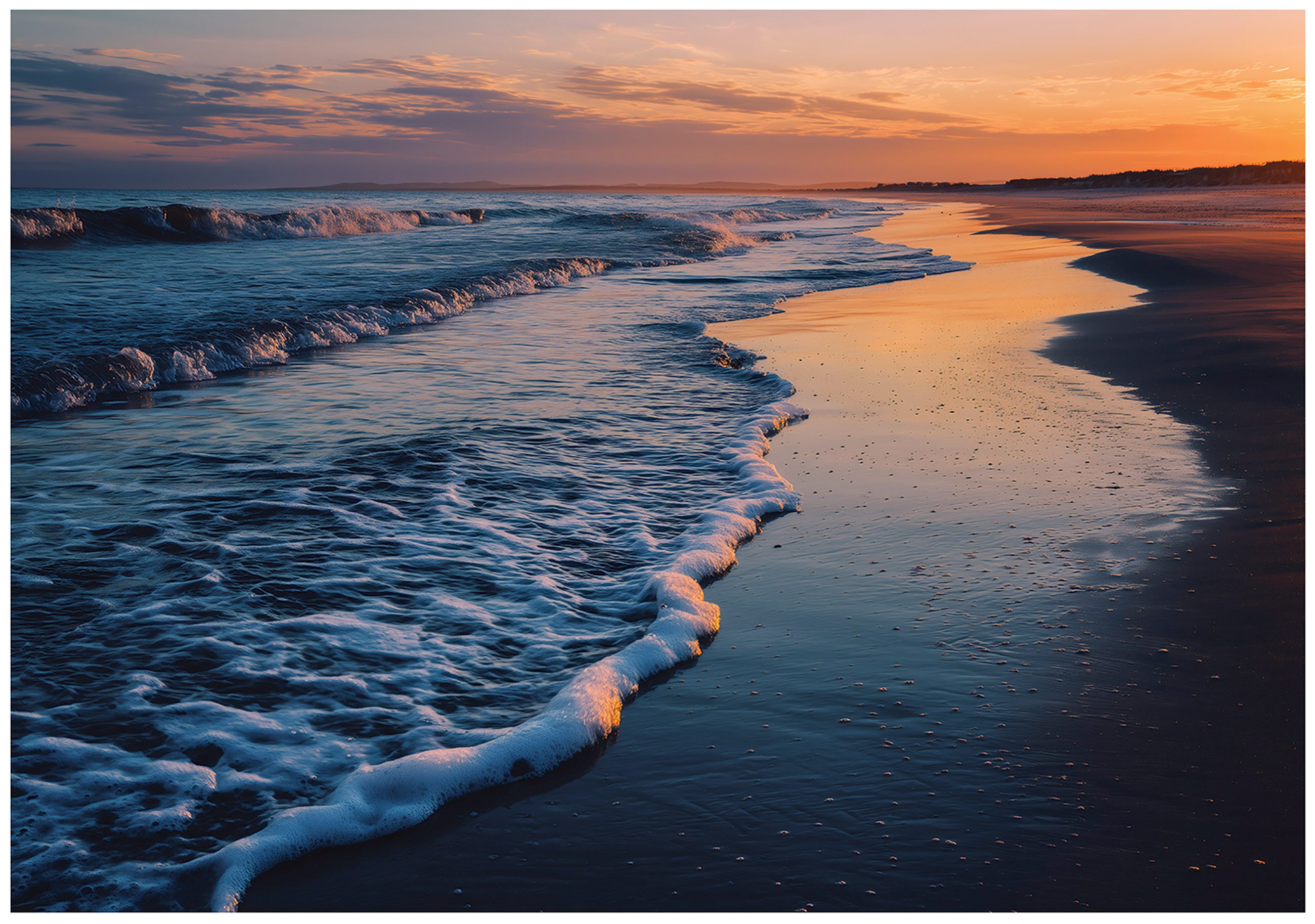 Wallarena Fototapete Strand Meer Blau Vlies Tapete Wohnzimmer Schlafzimmer Wandtapete, Glatt Vlies Washable, Strand, Meer, Wolken, (Packung, 2 St., Vlies Fototapete), Vliestapete schwarz Wohnzimmer Schlafzimmer Küche Tapete + Kleister
