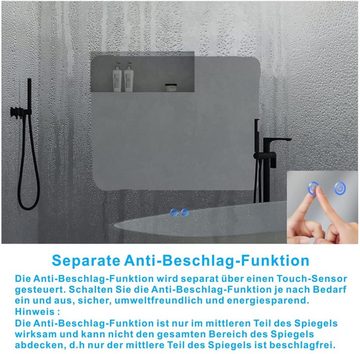 AQUABATOS LED-Lichtspiegel LED Badspiegel Rund Spiegel Badezimmerspiegel mit Beleuchtung 60x60, Anti-Fog, Kaltweiß, Neutralweiß, Warmweiß, Touch, Memory-Funktion