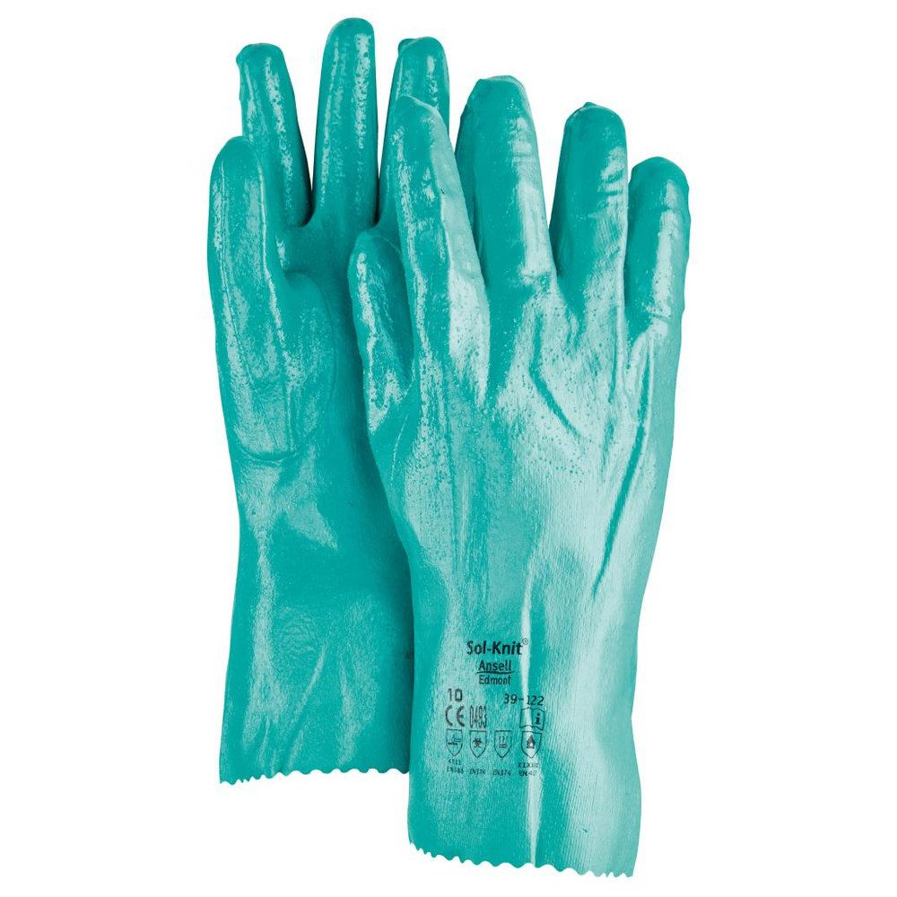 Ruvigrab Textilhalterhandschuh, Naturlatex Beschichtet, Grün - Robuster Griff, Atmungsaktiv