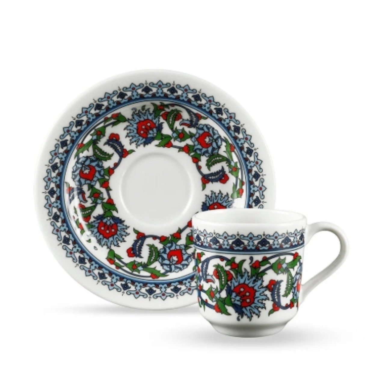 Korkmaz Kaffeeservice A8631-7 Topkapi (12-tlg), 6 Personen, Porzellan, Orientalisches Design für 6 Personen, 70 ml
