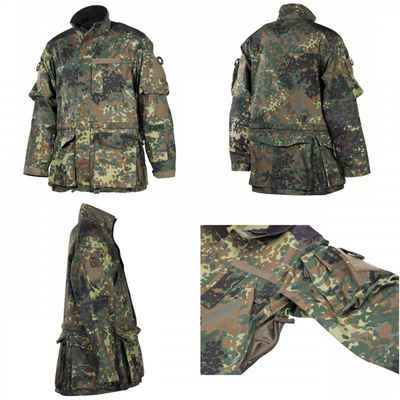 MFH Fieldjacket MFH BW Kampfjacke, Einsatz/Übung, lang, flecktarn - M Ellbogen- und Schulterverstärkung