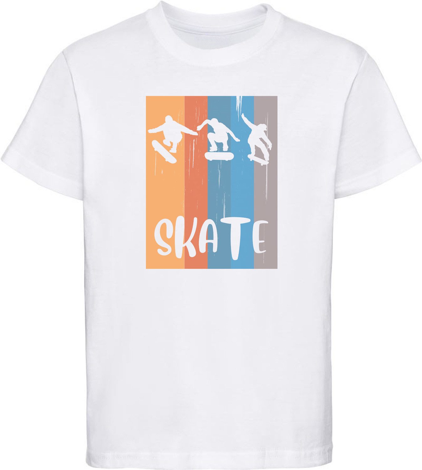 T-Shirt Kinder Print Shirt springende Skateboarder mit Skate Schriftzug