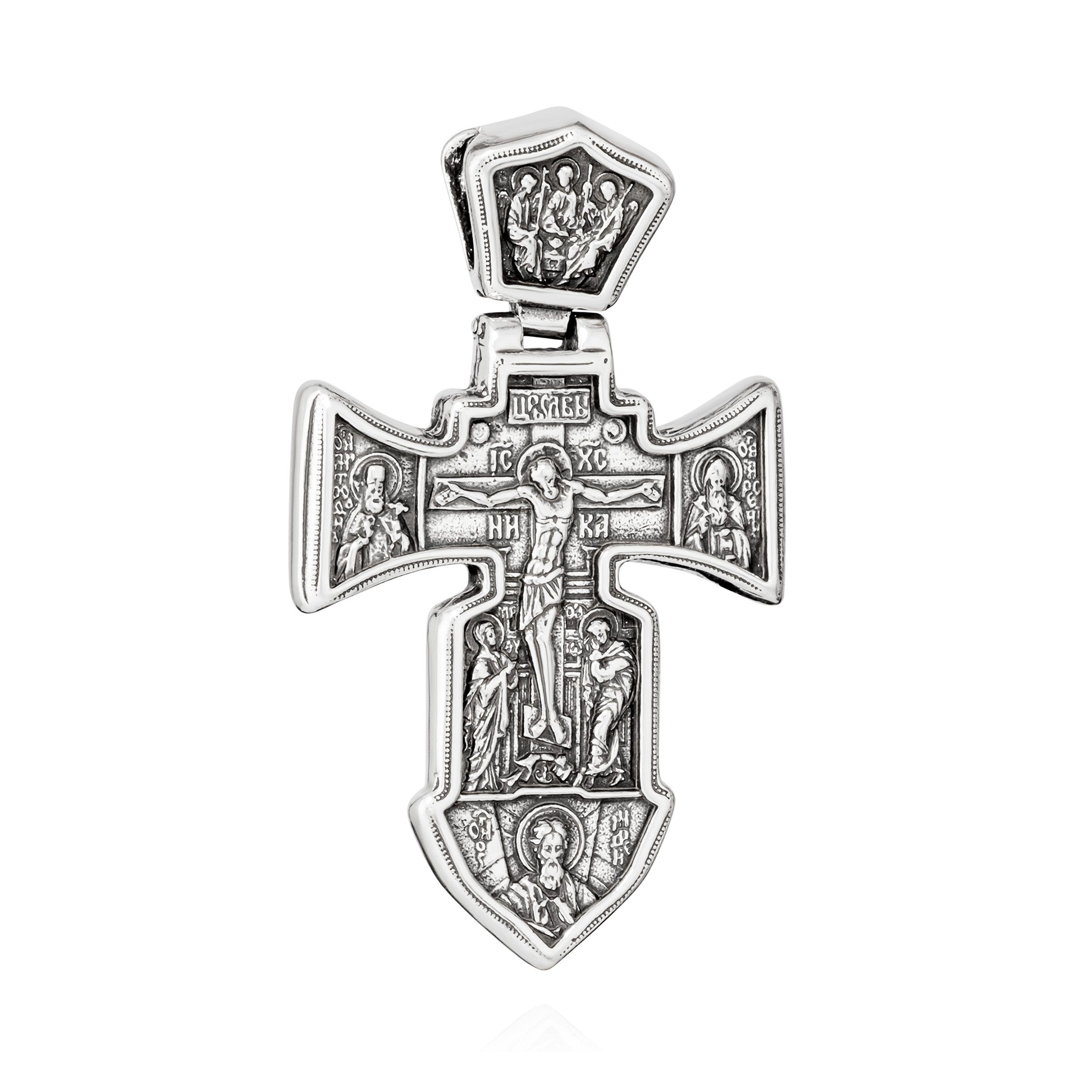 Kreuzanhänger An Kettenanhänger Jesus Silber Kreuz 925 NKlaus Orthodoxe