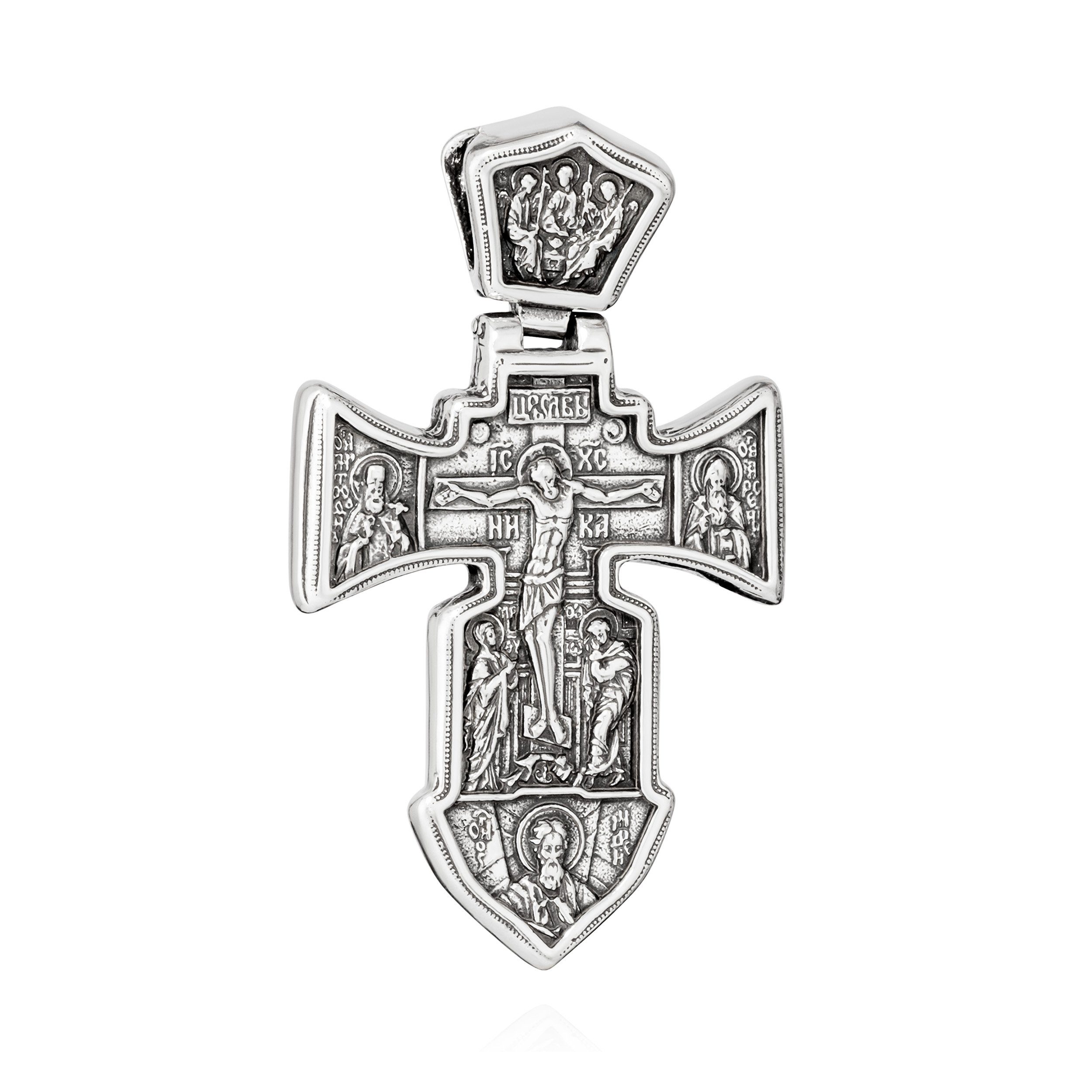 Kreuzanhänger Kettenanhänger Jesus Kreuz 925 Silber Orthodoxe An