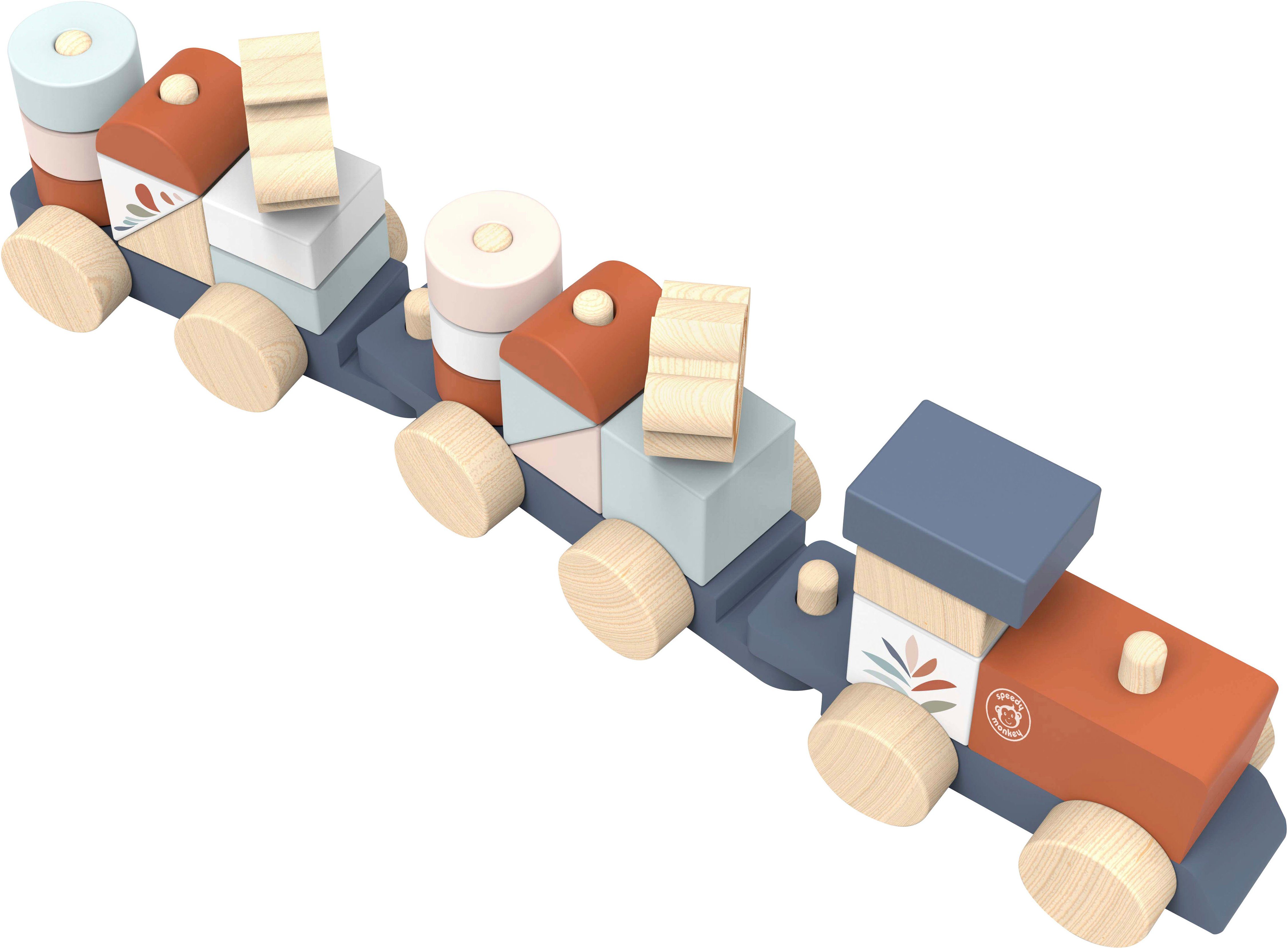 speedy monkey Stapelspielzeug Stapelzug, aus Holz, FSC® - schützt Wald