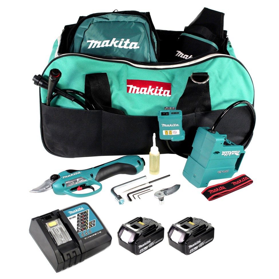 Makita Akku-Astschere DUP 361 RM Akku Rebschere Astschere 36 V (2x 18 V) + 2x Akku 4,0 Ah