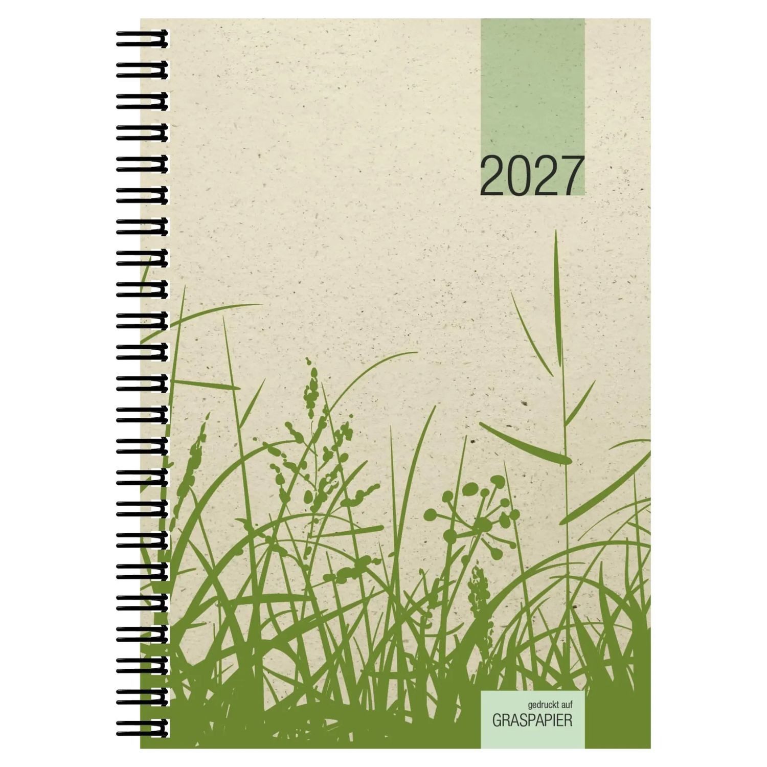 Taschenkalender Wochenbuch 1W/2S Graspapier 2027