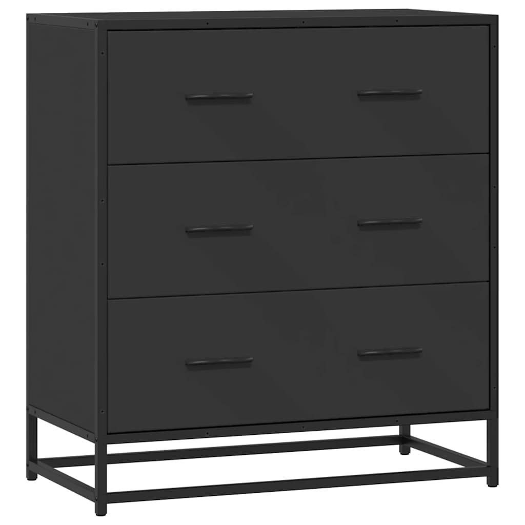 vidaXL Sideboard Sideboard Schwarz 68x35x76 cm Holzwerkstoff und Metall (1 günstig online kaufen